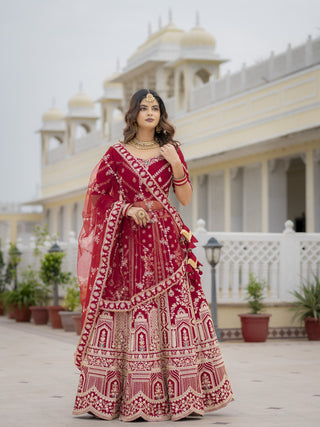 Red Bridal Lehenga Choli Set