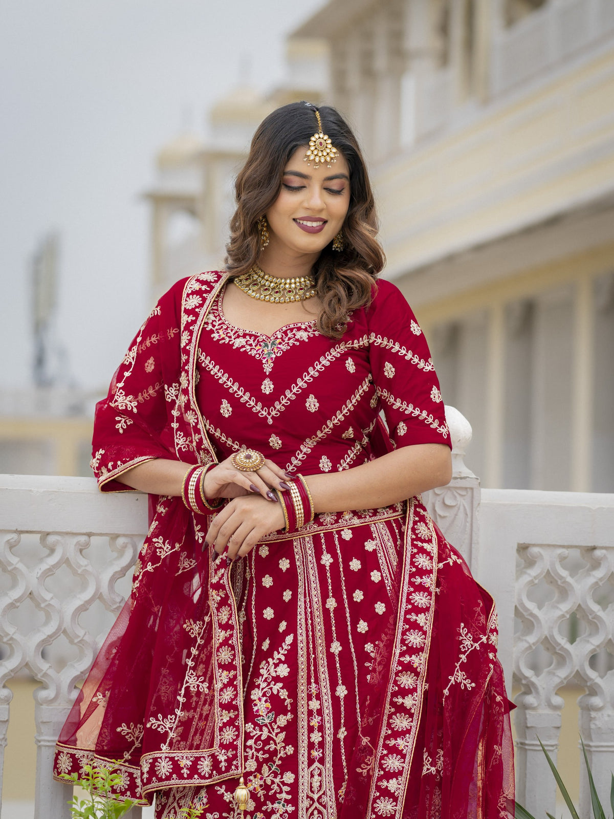 Red Bridal Lehenga Choli Set