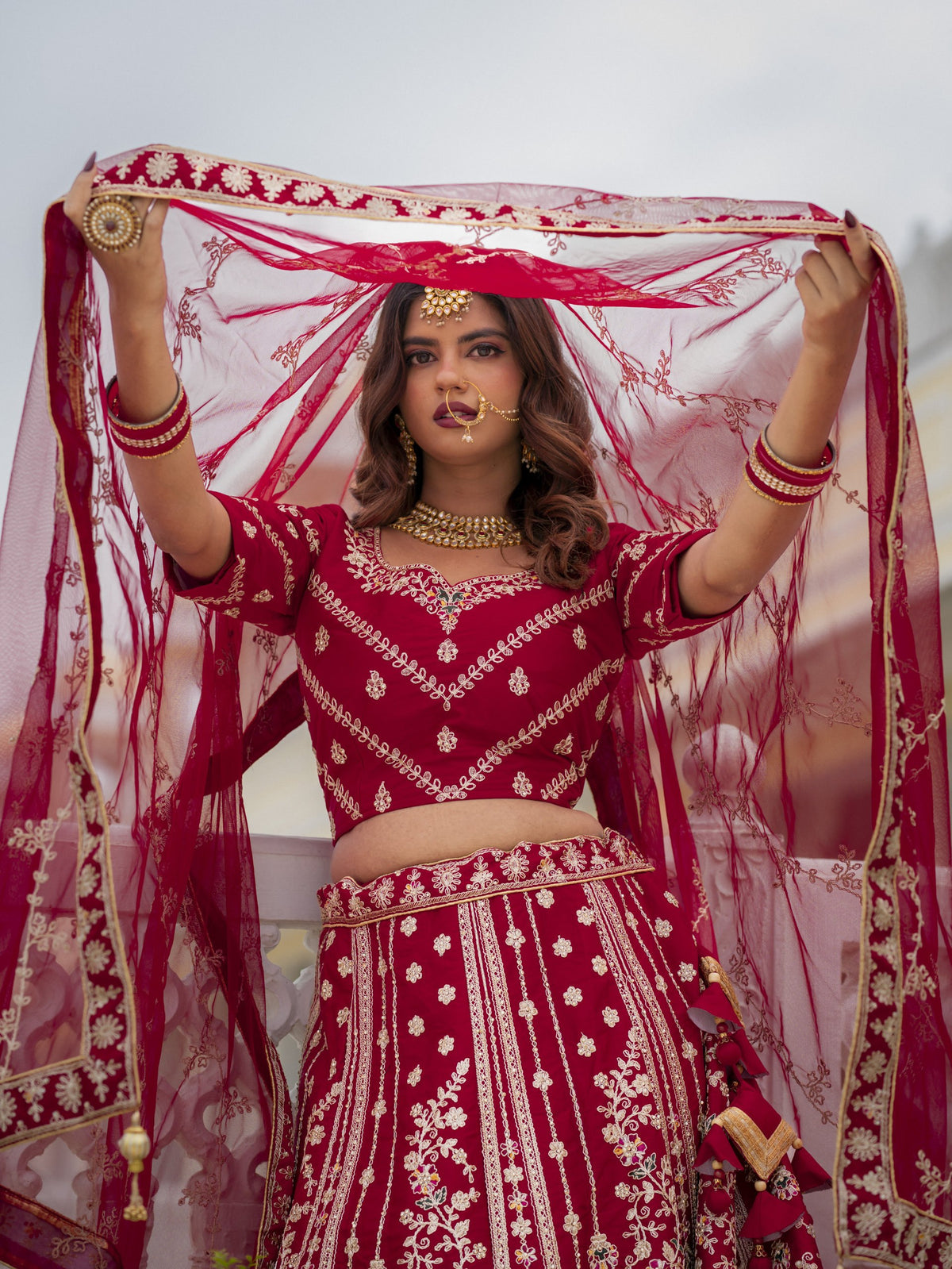 Red Bridal Lehenga Choli Set