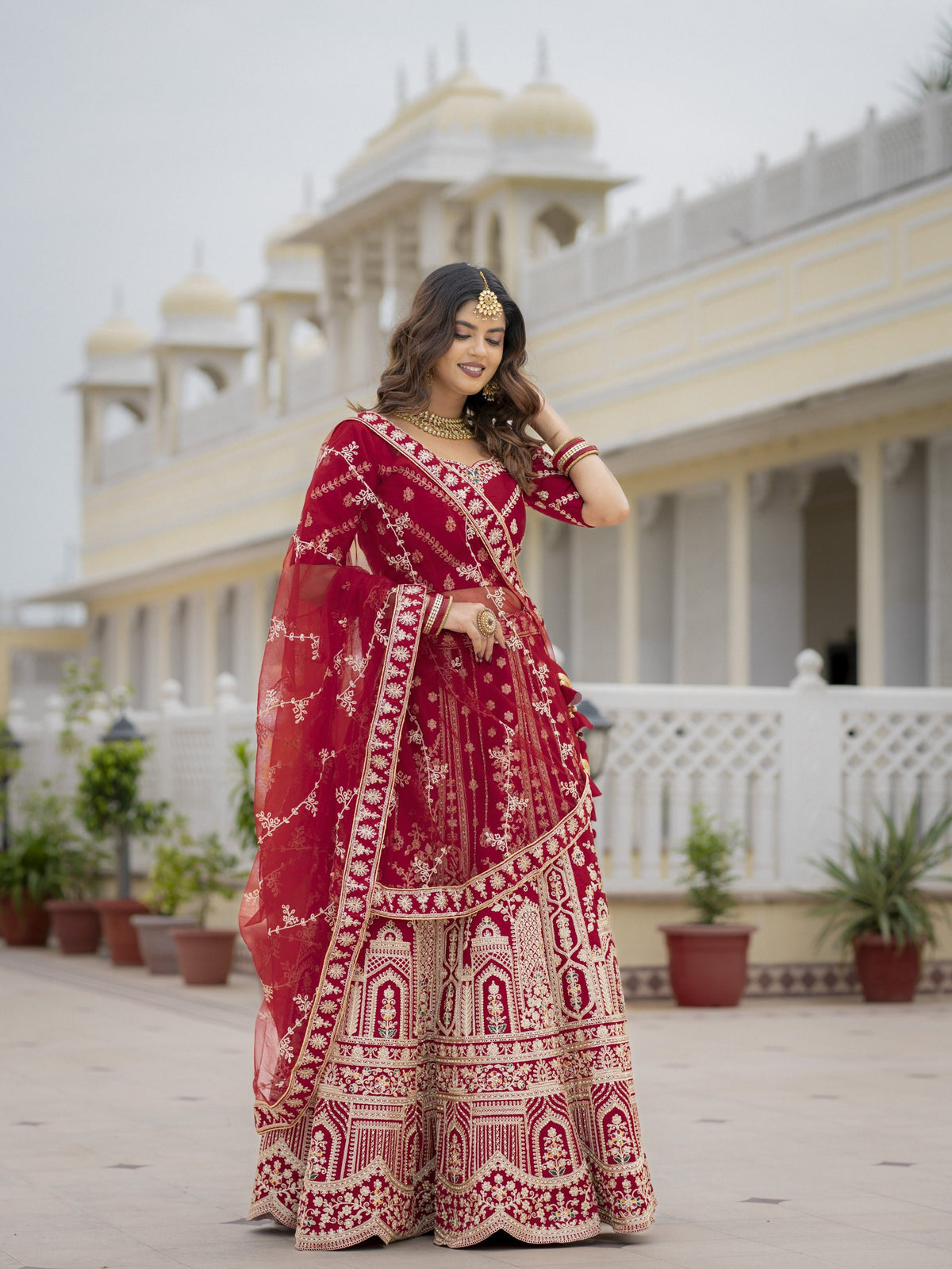Red Bridal Lehenga Choli Set