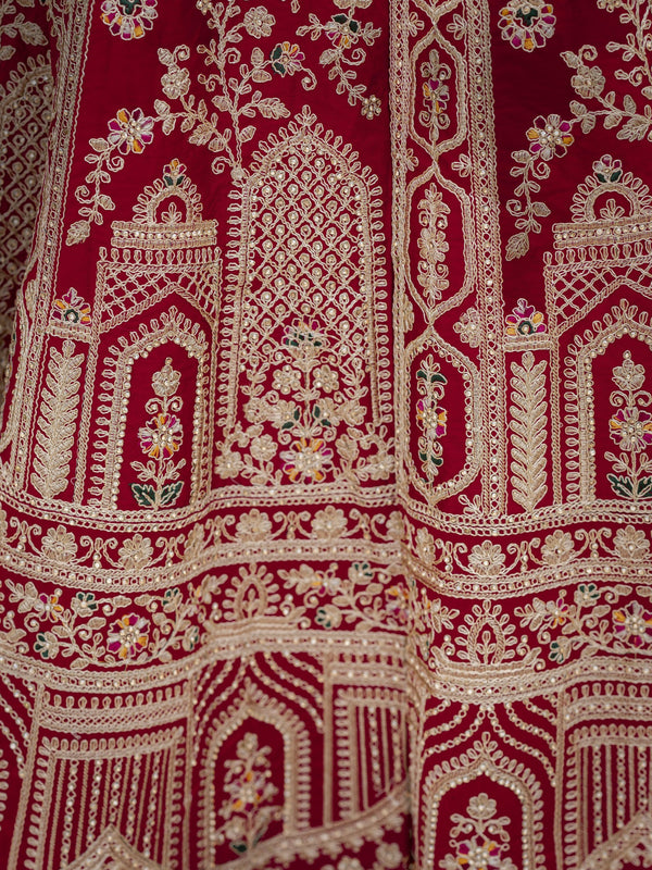 Red Bridal Lehenga Choli Set