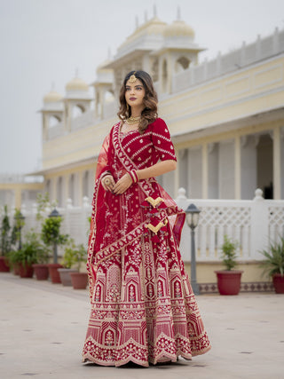Red Bridal Lehenga Choli Set