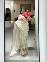 Load image into Gallery viewer, Red Color Arca Work Manipuri Tussar Saree Clothsvilla