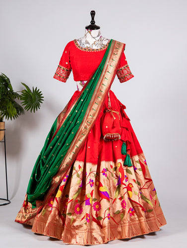 Red Printed Bridal Lehenga Choli, Size: Free at Rs 3130 in Surat | ID:  21170460833