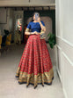 Load image into Gallery viewer, Red Color Ikkat Patola Co-ord Set Lehenga ClothsVilla