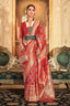 Red Color Weaving Work Organza Saree Clothsvilla