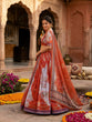 Load image into Gallery viewer, Red Digital Print Silk Lehenga Set ClothsVilla
