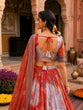 Load image into Gallery viewer, Red Digital Print Silk Lehenga Set ClothsVilla