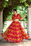 Red Effortless Elegance Chiffon Floral Print Co-ord Set ClothsVilla