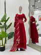 Load image into Gallery viewer, Red Elegant Anarkali Gown Set ClothsVilla