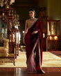 Load image into Gallery viewer, Red Elegant &amp; Classy Velvet Net Saree — Sequins, Thread &amp; Dori Work ClothsVilla