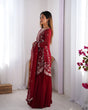 Load image into Gallery viewer, Red Elegant Faux Georgette Sharara Set ClothsVilla