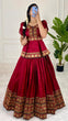 Load image into Gallery viewer, Red Elegant Jequard Silk Lehenga Set Clothsvilla