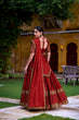 Load image into Gallery viewer, Red Elegant Rangoli Crush Lehenga with Sequins &amp; Thread Embroidery, Matching Blouse &amp; Dupatta ClothsVilla