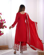 Load image into Gallery viewer, Red Elegant Vichitra Silk Embroidered Kurta Set ClothsVilla