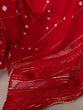 Load image into Gallery viewer, Red Elegant Viscose Chanderi Saree with Sequins, Zari Line, and Gota Patti Lace Border