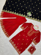 Load image into Gallery viewer, Red Elegant Viscose Velvet Embroidered Sharara Set ClothsVilla