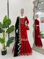 Red Elegant Viscose Velvet Embroidered Sharara Set ClothsVilla