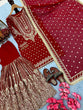 Load image into Gallery viewer, Red Embroidered Faux Georgette Plazzo Set with Sequins Work &amp; Lace Dupatta ClothsVilla