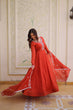 Load image into Gallery viewer, Red Embroidered Gown with Cutwork Dupatta ClothsVilla