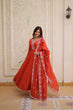 Load image into Gallery viewer, Red Embroidered Gown with Cutwork Dupatta ClothsVilla