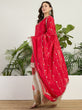 Load image into Gallery viewer, Red Embroidered Kurta Palazzo Set ClothsVilla.com