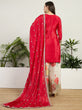 Load image into Gallery viewer, Red Embroidered Kurta Palazzo Set ClothsVilla.com