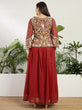 Load image into Gallery viewer, Red Embroidered Lehenga Set ClothsVilla