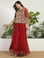 Red Embroidered Lehenga Set ClothsVilla