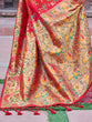 Load image into Gallery viewer, Red Exquisite Banarasi Jacquard Art Silk Saree with Matching Border Blouse – Perfect for Weddings ClothsVilla