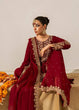 Load image into Gallery viewer, Red Faux Georgette Co-Ord Set with Coding, Sequin &amp; Rivet Moti Work – Plazo &amp; Dupatta Set ClothsVilla