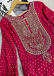 Load image into Gallery viewer, Red Faux Georgette Embroidered Sharara Set with Lace Border Dupatta ClothsVilla