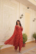 Load image into Gallery viewer, Red Faux Georgette Foil Print Readymade Top with Pant Set ClothsVilla