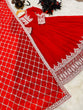 Load image into Gallery viewer, Red Fox Georgette Gown with Sequin Embroidery and Matching Dupatta ClothsVilla