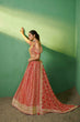 Load image into Gallery viewer, Red Georgette Embroidered Lehenga Set with Heavy Sequins &amp; Cording Work ClothsVilla