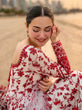 Load image into Gallery viewer, Red Georgette &amp; Organza Silk Gown ClothsVilla