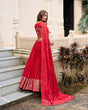 Load image into Gallery viewer, Red Graceful Elegance Pure Chanderi Lehenga with Zari Border &amp; Sequin Dupatta