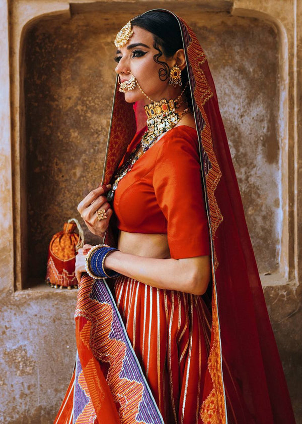 Red Groove in Style – Elegant Japan Satin Lehenga Set ClothsVilla