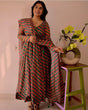 Load image into Gallery viewer, Red Leheriya Printed Anarkali Suit ClothsVilla