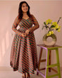 Load image into Gallery viewer, Red Leheriya Printed Anarkali Suit ClothsVilla