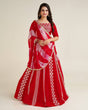 Load image into Gallery viewer, Red Lost in the Beauty of Tradition – Exquisite Faux Georgette Lehenga Set ClothsVilla