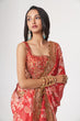 Load image into Gallery viewer, Red Organza Saree with Sequin Embroidery and Digital Print ClothsVilla