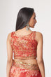 Load image into Gallery viewer, Red Organza Saree with Sequin Embroidery and Digital Print ClothsVilla