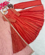 Load image into Gallery viewer, Red Premium Designer Party Wear Pur Twil Gold Net Anarkali Gown, Dupatta Set – Elegant Festive Look ClothsVilla