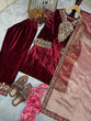 Load image into Gallery viewer, Red Premium Designer Party Wear Ready-made Top, Bottom &amp; Dupatta Set Clothsvilla