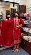 Load image into Gallery viewer, Red Premium Designer Readymade Chinon Silk Top, Plazzo &amp; Dupatta Set – Party Wear Elegance Clothsvilla
