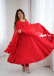 Load image into Gallery viewer, Red Premium Fox Georgette Lucknowi Sequence Work Anarkali Set ClothsVilla