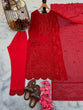 Load image into Gallery viewer, Red Premium New Designer Readymade Georgette suit set Clothsvilla