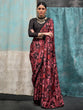 Load image into Gallery viewer, Red Printed Chanderi Crepe Saree with Unstitched Blouse ClothsVilla