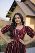 Load image into Gallery viewer, Red Printed Cotton Anarkali Kurti ClothsVilla